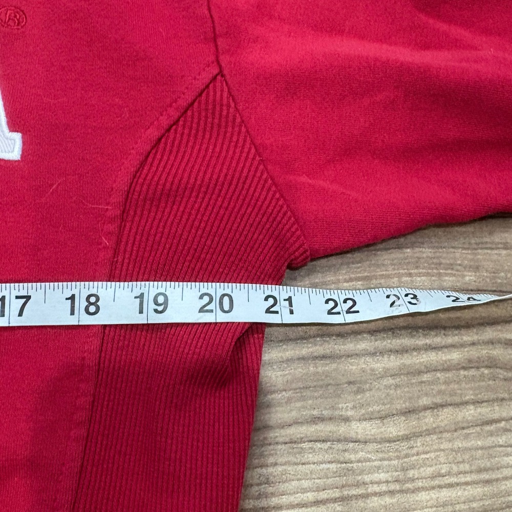 Vintage Y2K IU Jacket Indiana Hoosiers Mens Medium Red Full Zip Fleece - Picture 6 of 7